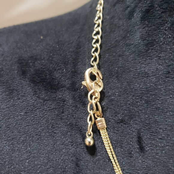 Womens Fashion Three Strands Charm Necklace Turquoise Gemstone w/ Lobster Clasp - Picture 6 of 6